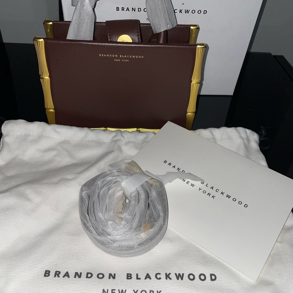 Brandon Blackwood Bamboo B Tote- Brown - Picture 7 of 7